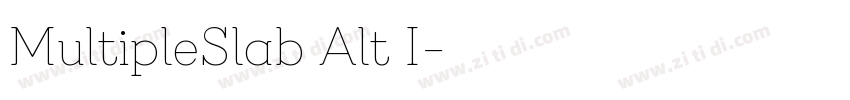 MultipleSlab Alt I字体转换